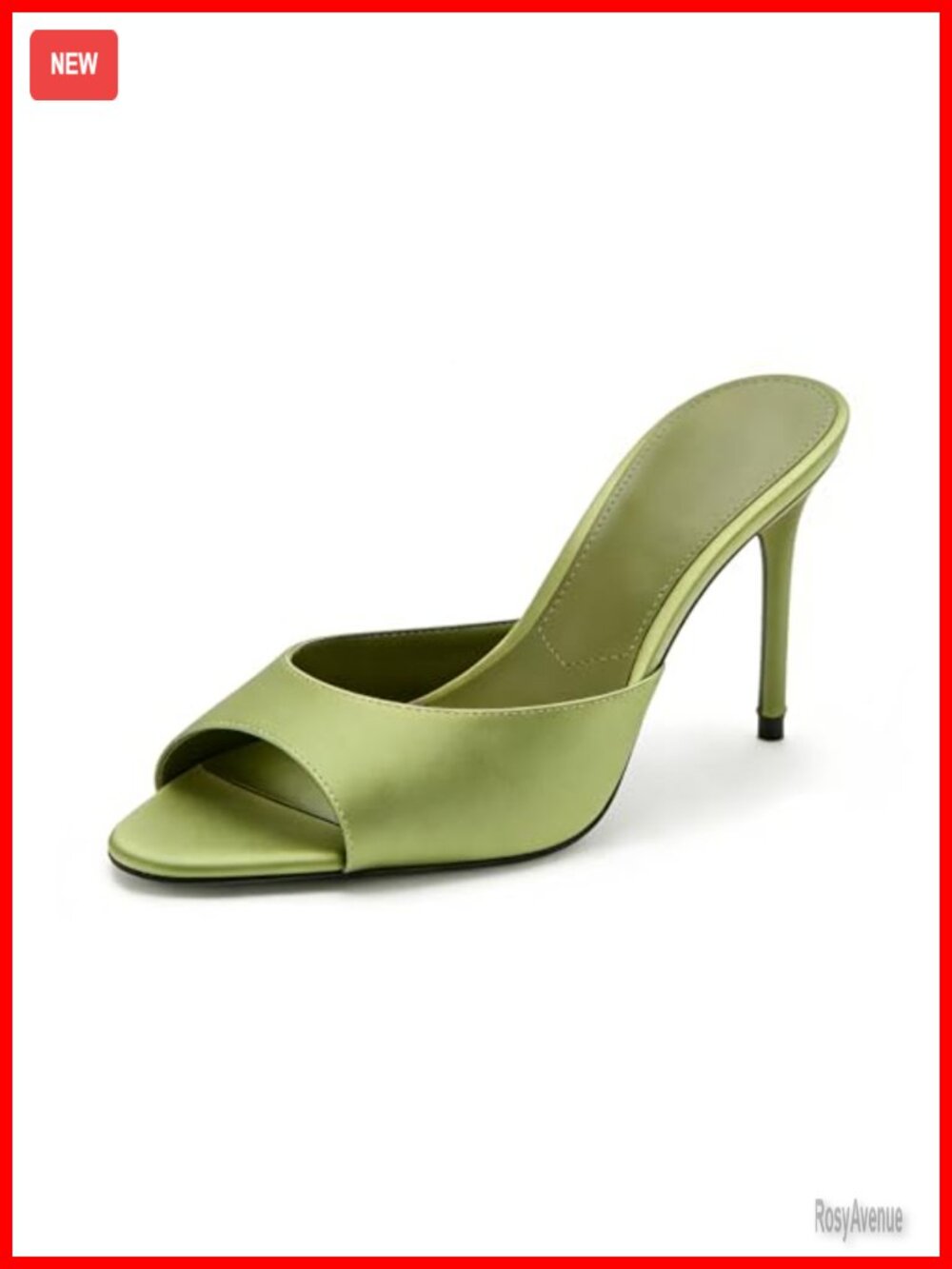 Satin Pointed Toe Peep Toe Stiletto Mules Slip-On Heels